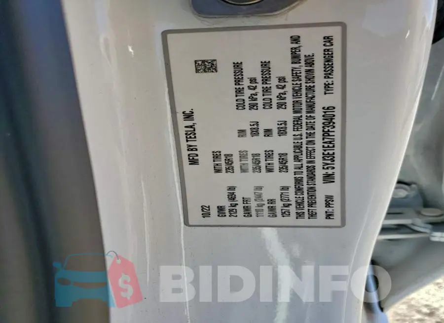 5YJ3E1EA7PF394016 Photo# 12