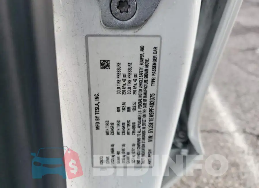 5YJ3E1EA9PF492075 Photo# 12
