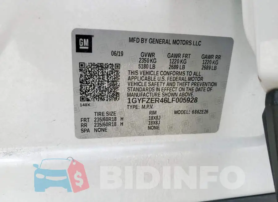 1GYFZER46LF005928 Photo# 13
