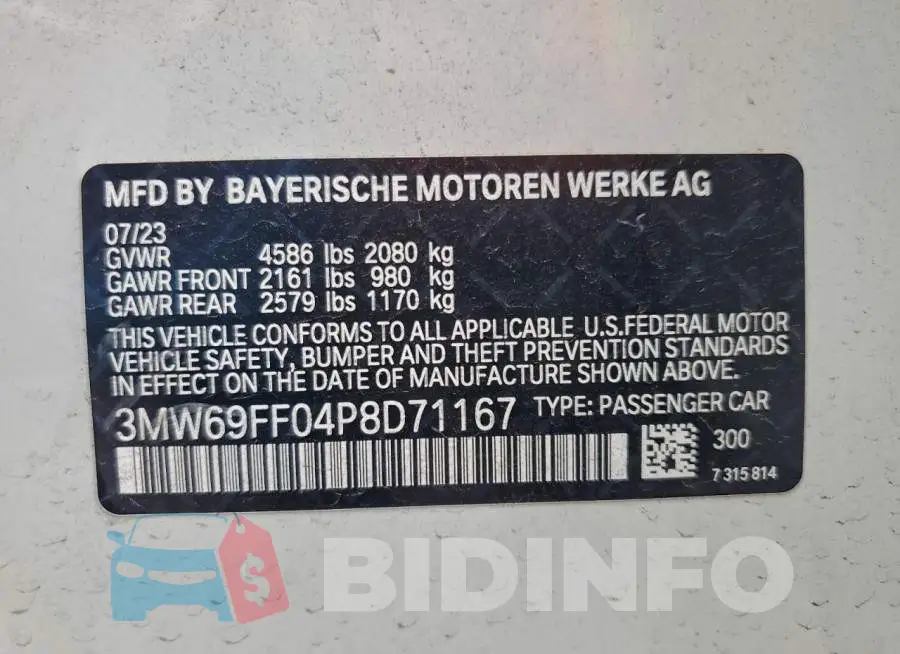 3MW69FF04P8D71167 Photo# 12