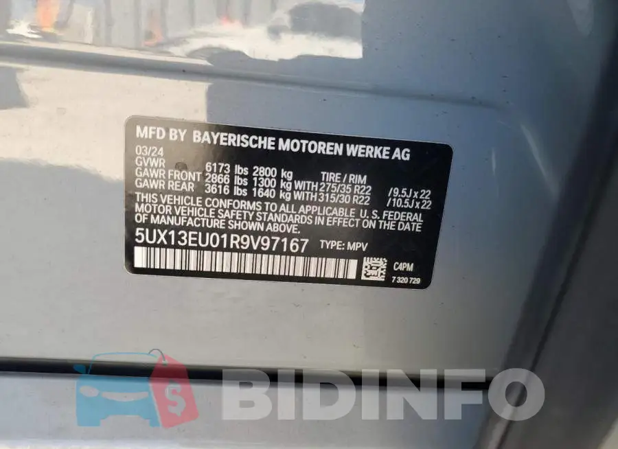 5UX13EU01R9V97167 Photo# 14