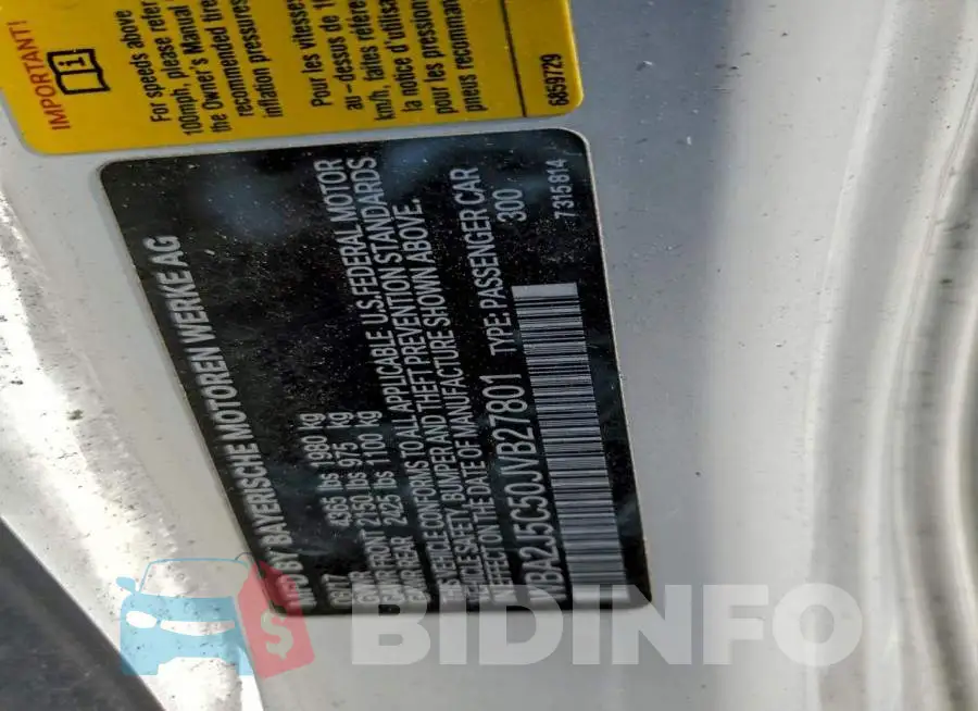 WBA2J5C50JVB27801 Photo# 13