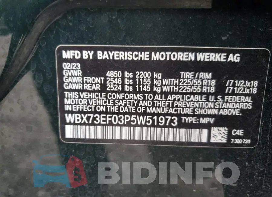 WBX73EF03P5W51973 Photo# 13