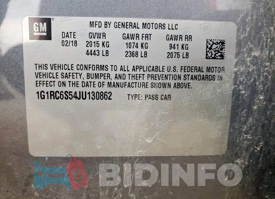 1G1RC6S54JU130862 Photo# 12