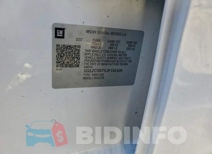 1G1ZC5ST5JF162426 Photo# 12