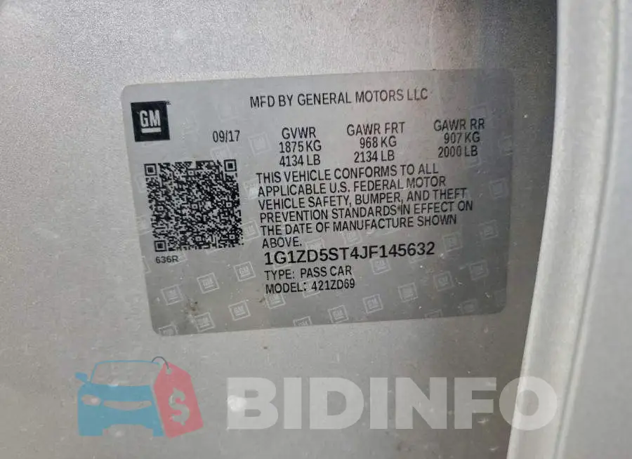 1G1ZD5ST4JF145632 Photo# 12