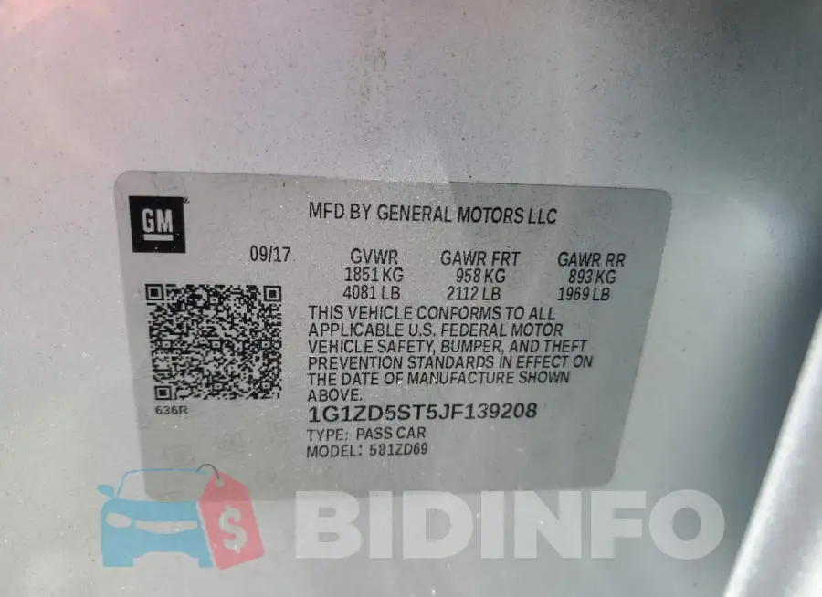 1G1ZD5ST5JF139208 Photo# 12