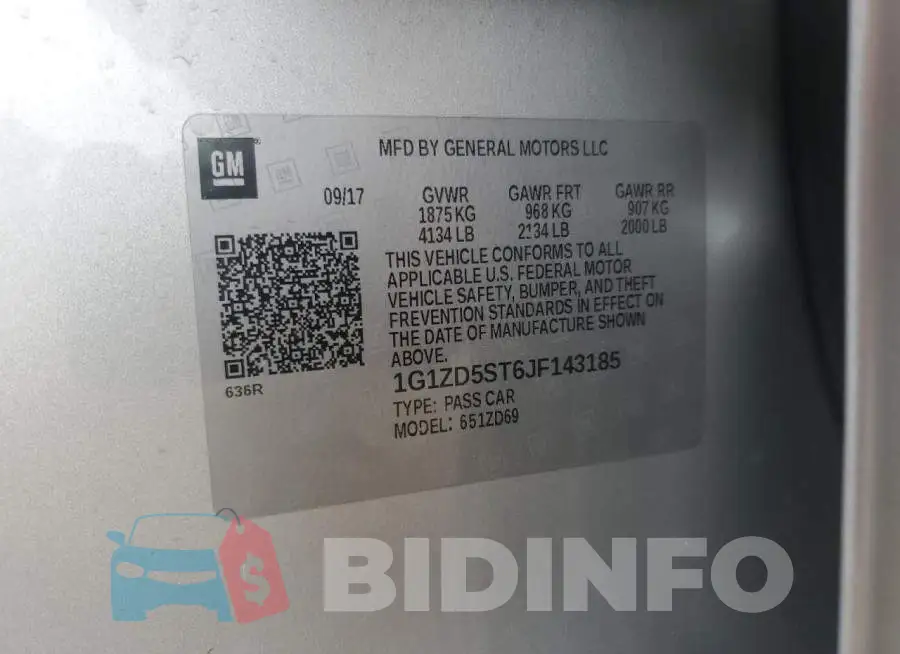 1G1ZD5ST6JF143185 Photo# 12