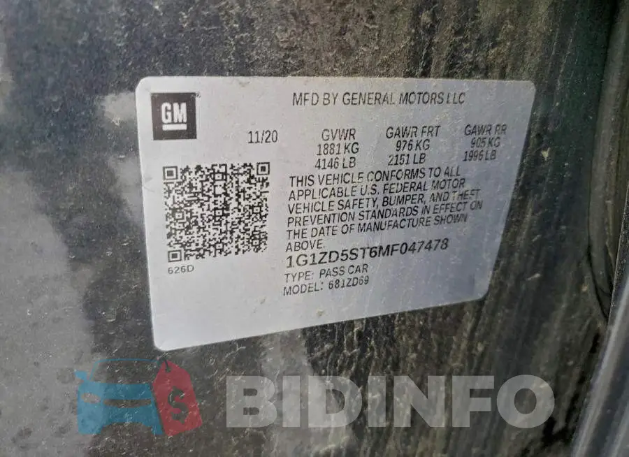 1G1ZD5ST6MF047478 Photo# 13