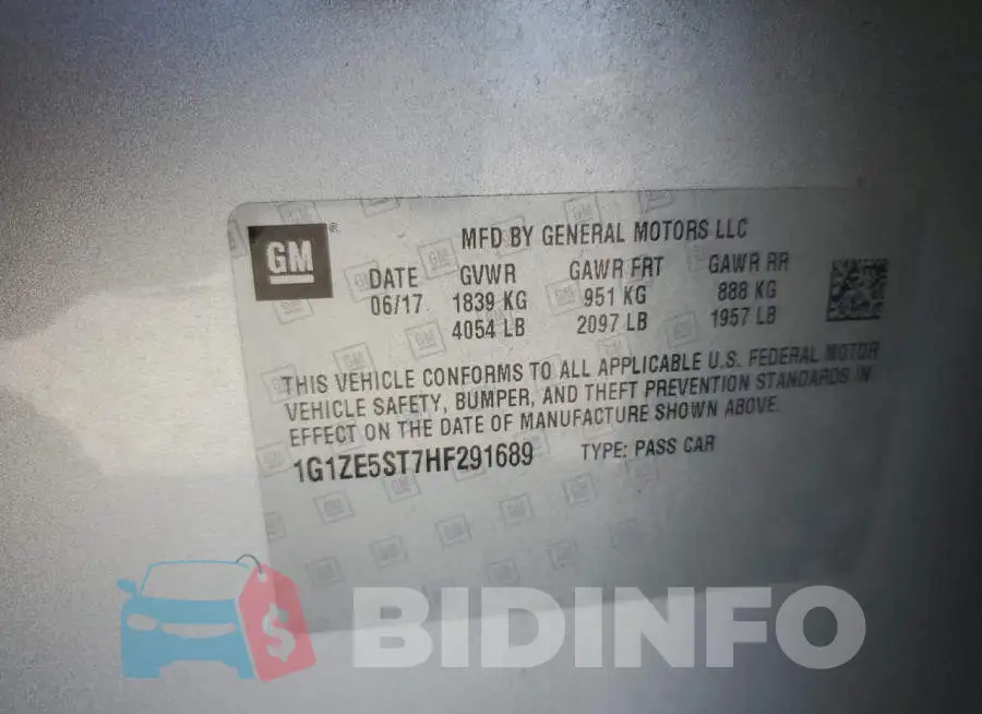 1G1ZE5ST7HF291689 Photo# 12