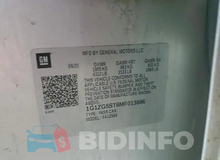 1G1ZG5ST6MF013886 Photo# 12