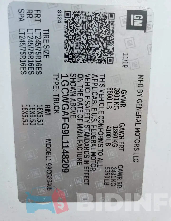 1GCWGAFG9L1148209 Photo# 12