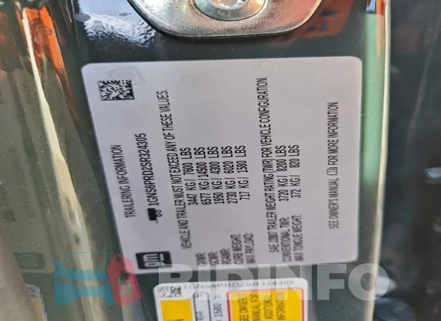 1GNS6PRD2SR324305 Photo# 13