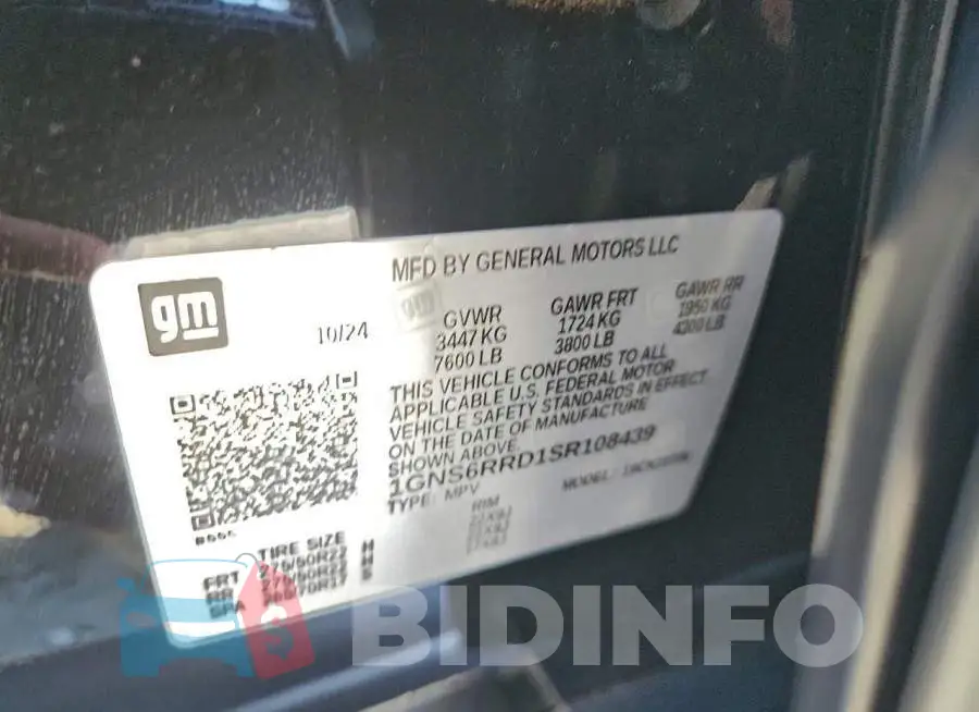 1GNS6RRD1SR108439 Photo# 13