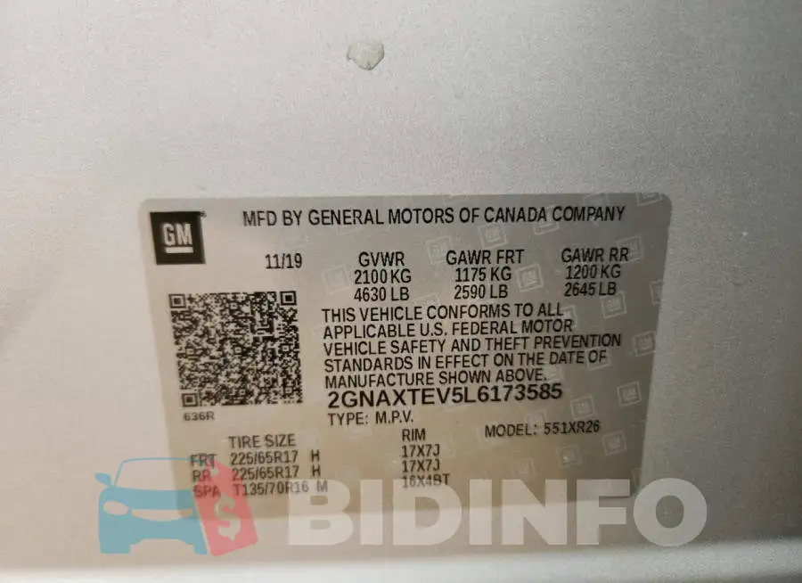2GNAXTEV5L6173585 Photo# 14