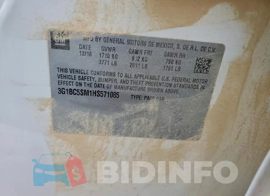 3G1BC5SM1HS571085 Photo# 12