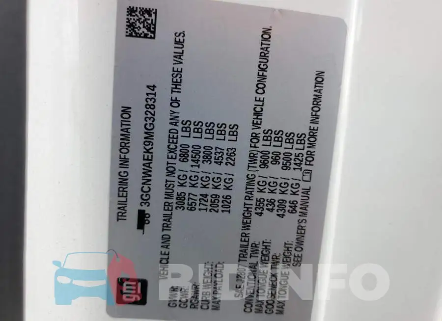 3GCNWAEK9MG328314 Photo# 12