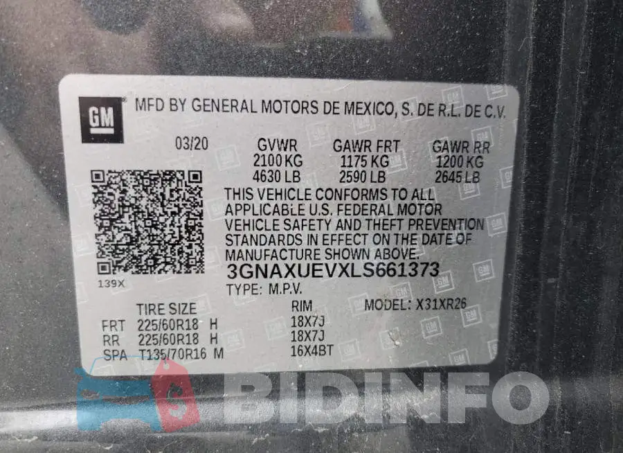 3GNAXUEVXLS661373 Photo# 13