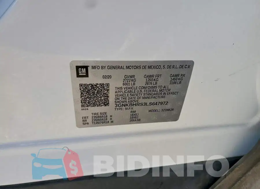 3GNKBHRS3LS647972 Photo# 13