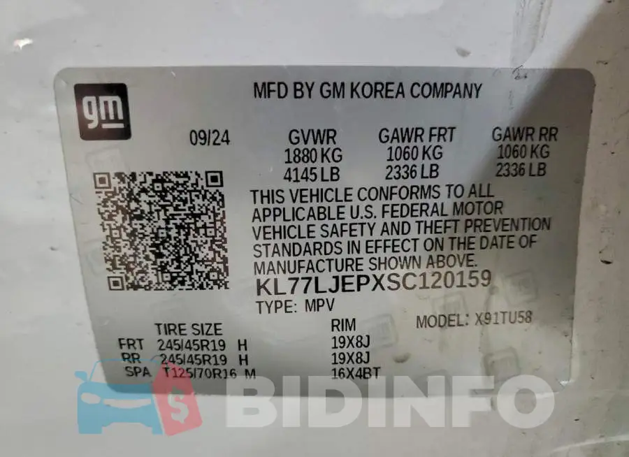 KL77LJEPXSC120159 Photo# 14