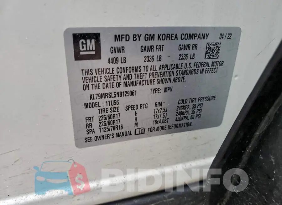 KL79MRSL5NB129061 Photo# 13
