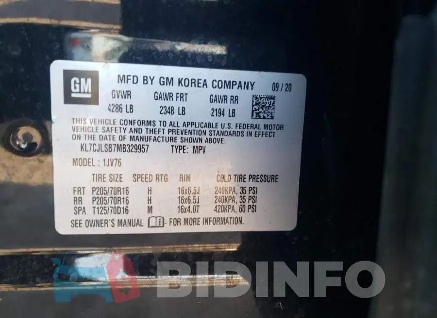 KL7CJLSB7MB329957 Photo# 14