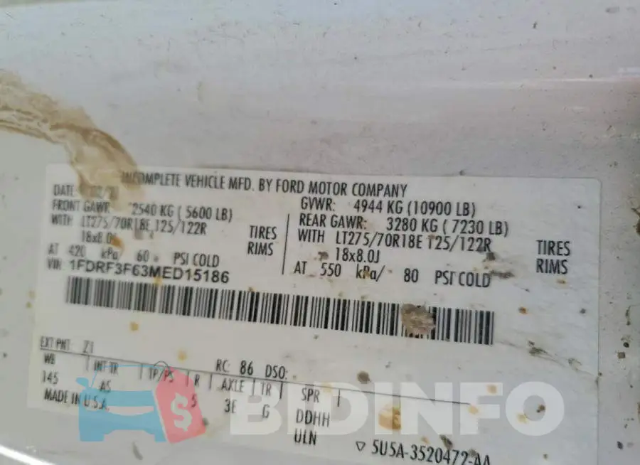 1FDRF3F63MED15186 Photo# 12