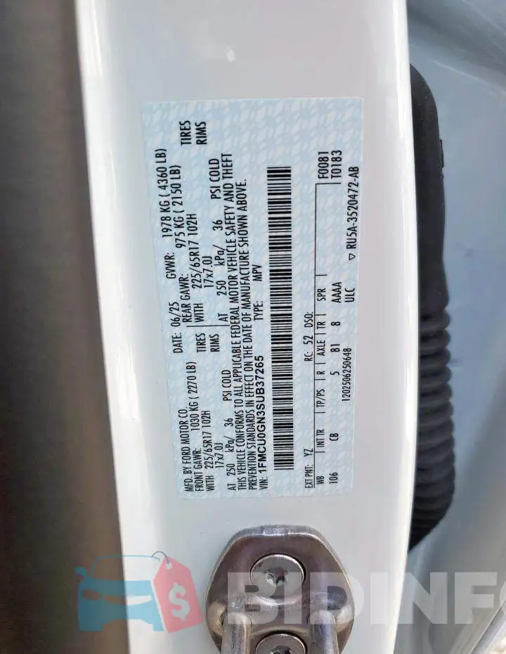 1FMCU0GN3SUB37265 Photo# 13