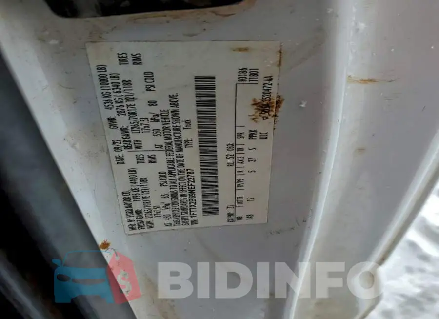 1FT7X2B69NEF22787 Photo# 13