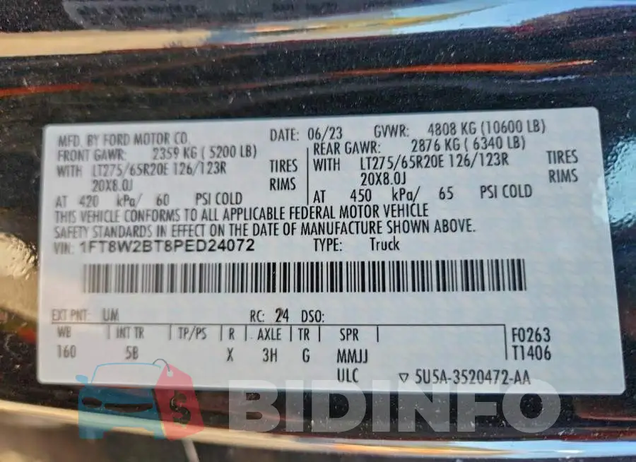 1FT8W2BT8PED24072 Photo# 12