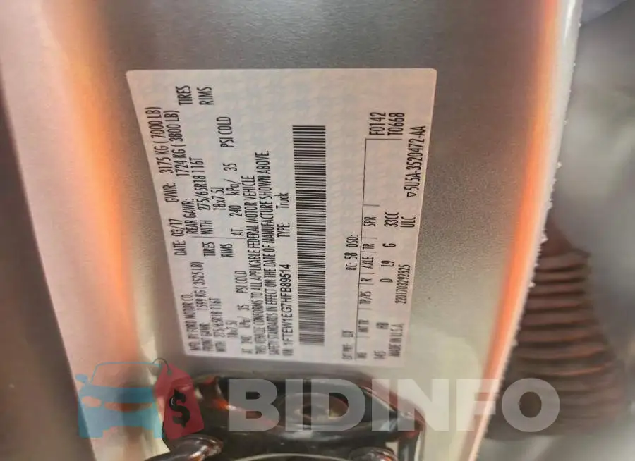 1FTEW1EG7HFB89514 Photo# 12