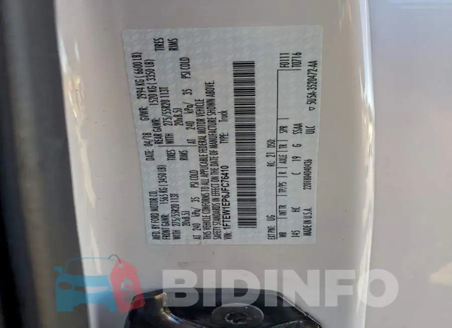 1FTEW1EP6JFC76410 Photo# 12