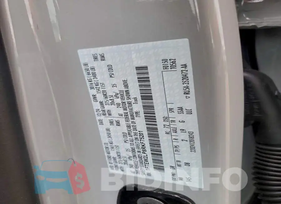 1FTEW2LP8RKF75201 Photo# 12