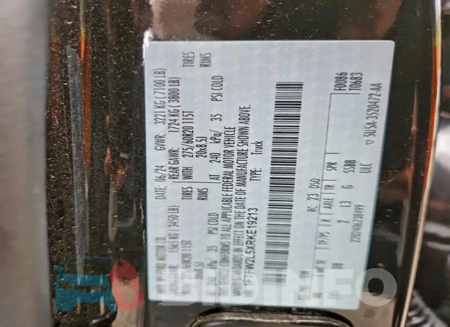 1FTFW2L5XRKE19213 Photo# 12