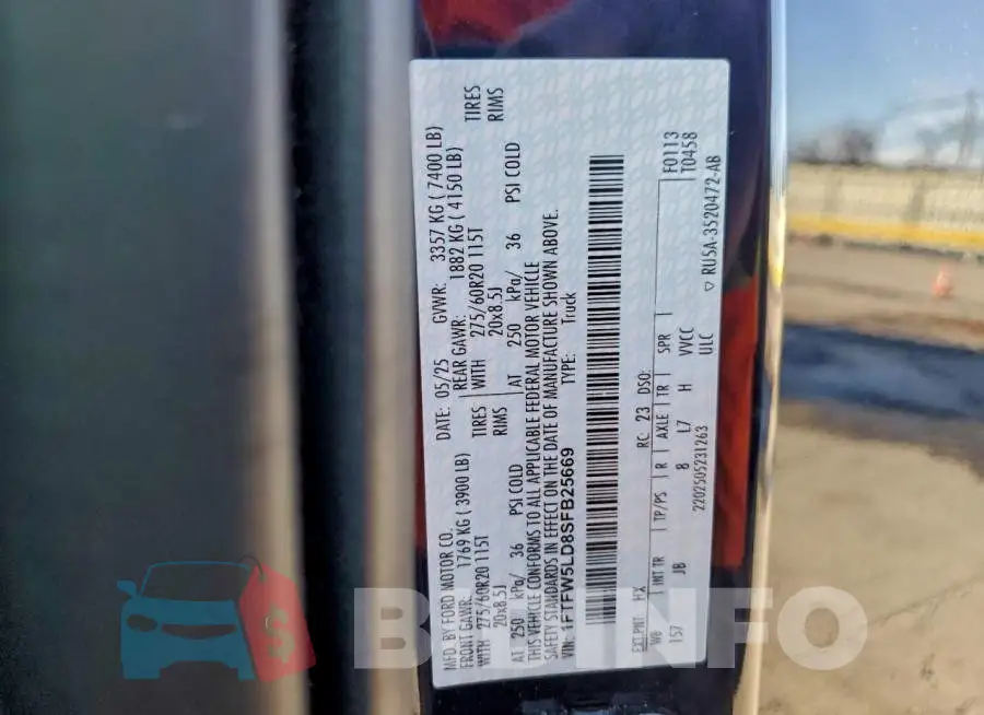 1FTFW5LD8SFB25669 Photo# 12