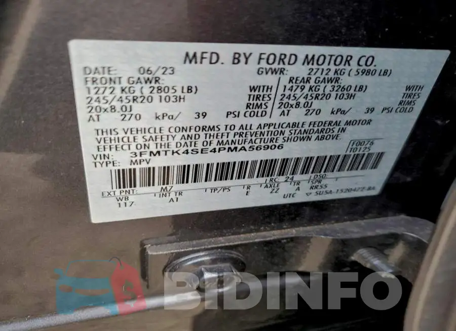 3FMTK4SE4PMA56906 Photo# 13
