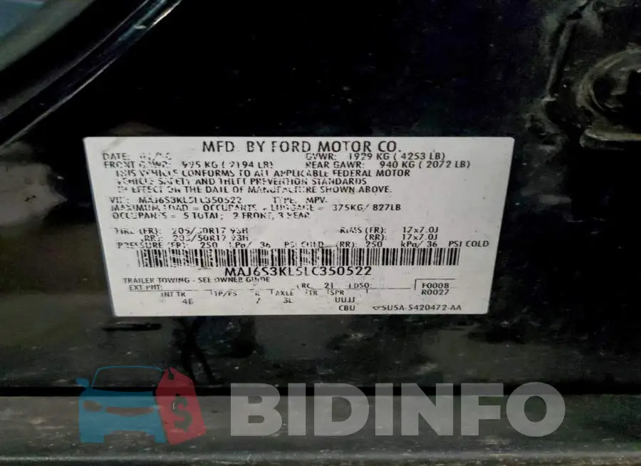 MAJ6S3KL5LC350522 Photo# 14