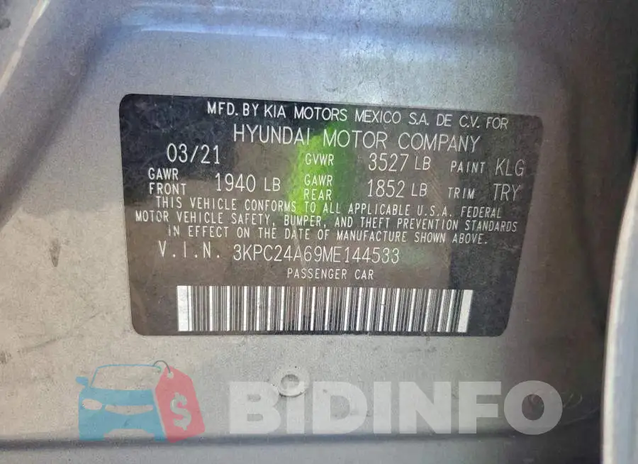 3KPC24A69ME144533 Photo# 13