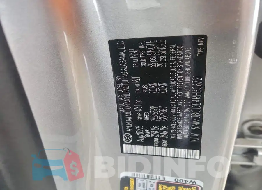 5NMJBCDE4RH306721 Photo# 12