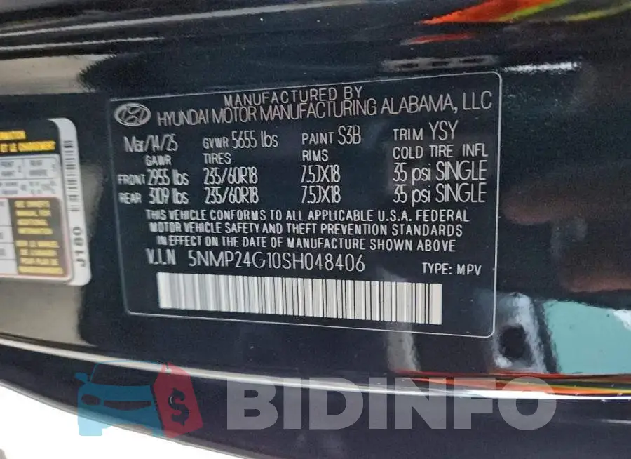 5NMP24G10SH048406 Photo# 14