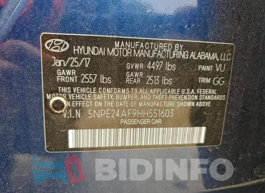 5NPE24AF9HH551603 Photo# 13