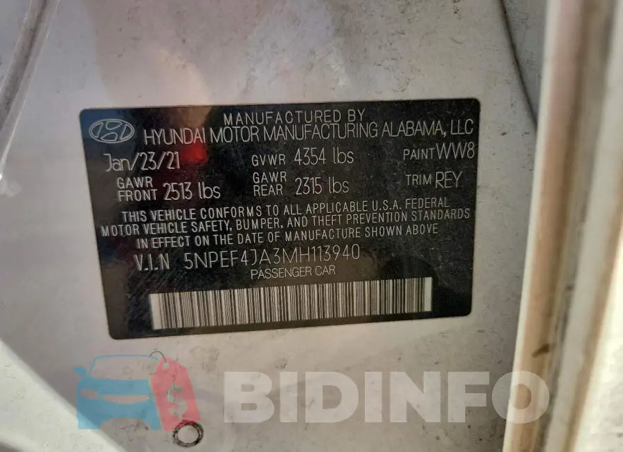 5NPEF4JA3MH113940 Photo# 12