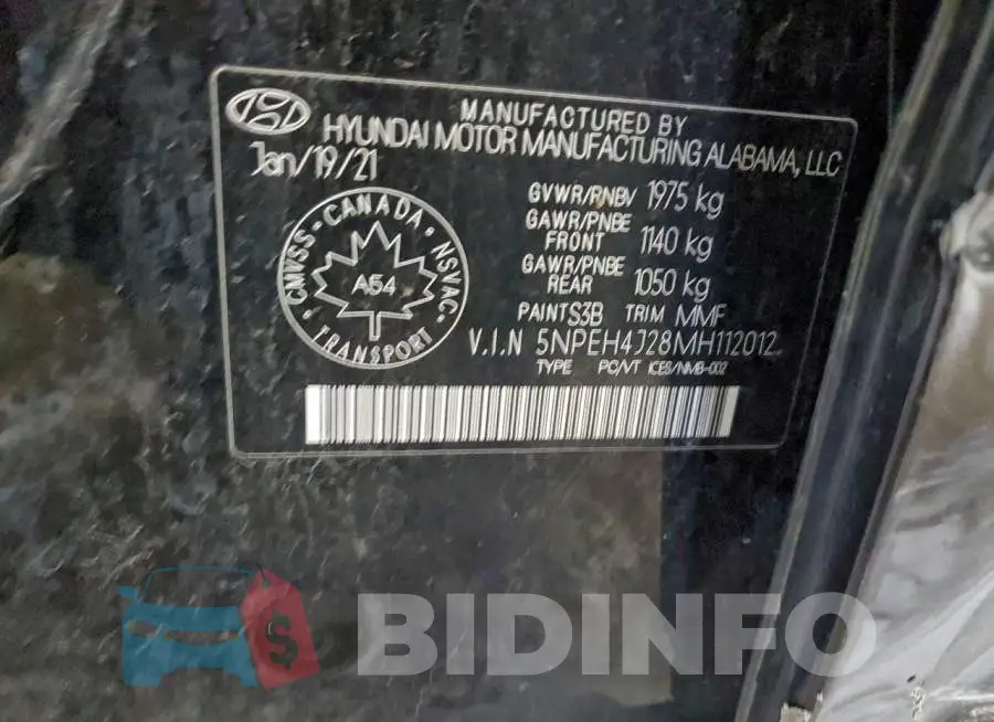 5NPEH4J28MH112012 Photo# 12