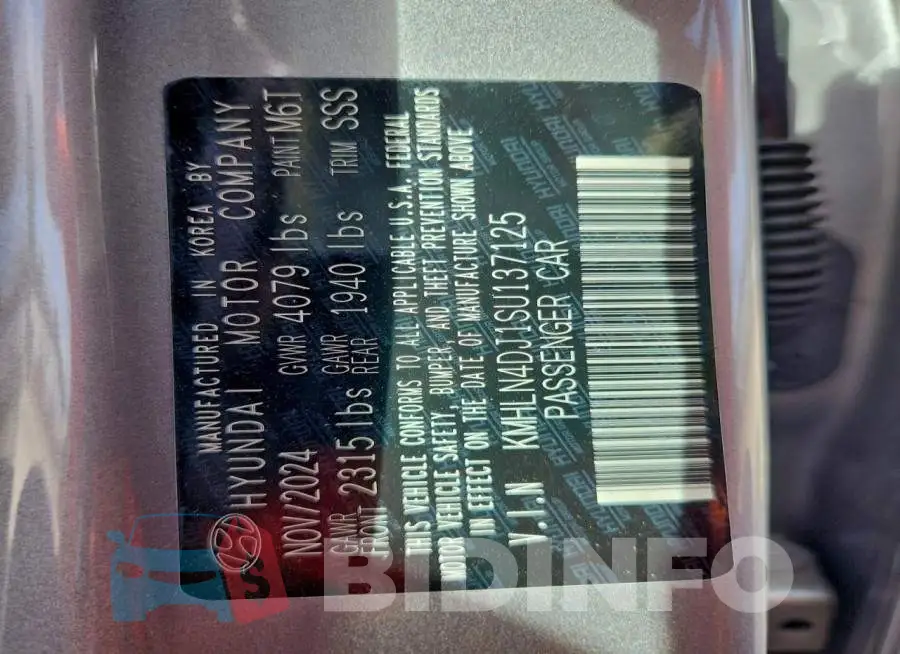 KMHLN4DJ1SU137125 Photo# 13