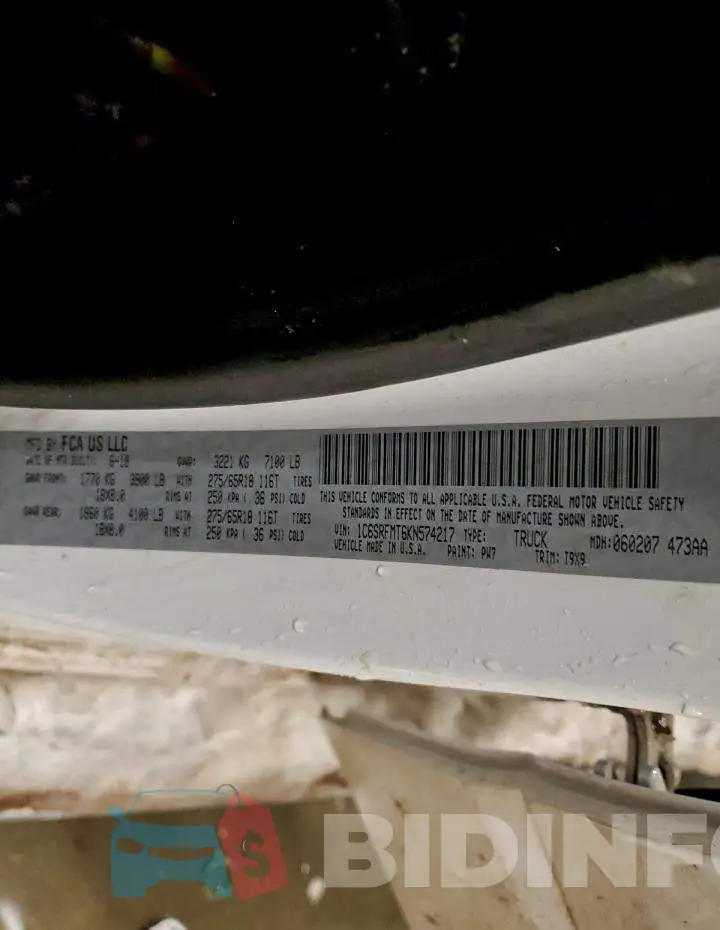 1C6SRFMT6KN574217 Photo# 12