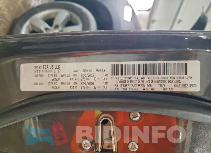 3C6RR7LT0JG195775 Photo# 12