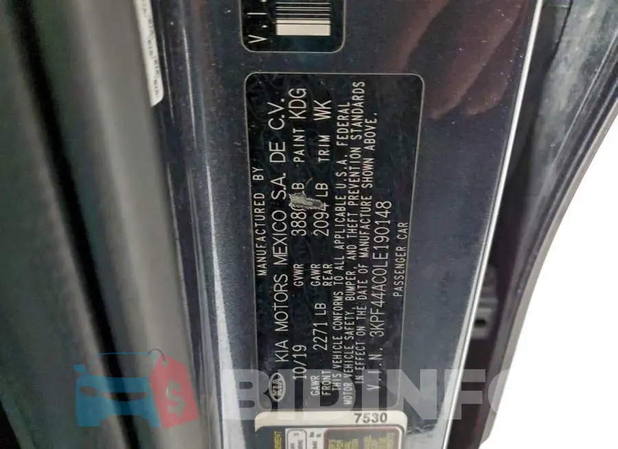 3KPF44AC0LE190148 Photo# 12