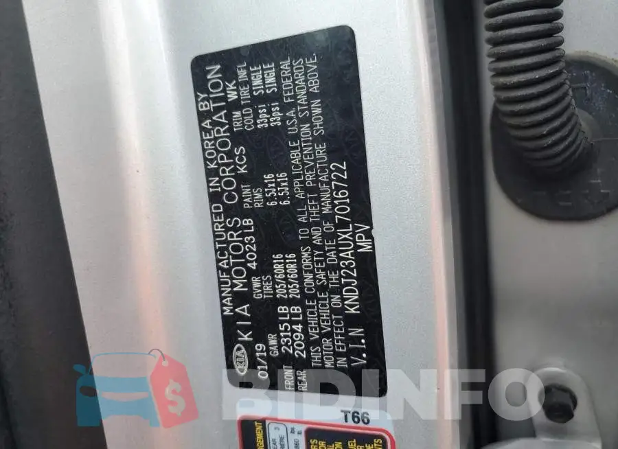 KNDJ23AUXL7016722 Photo# 13