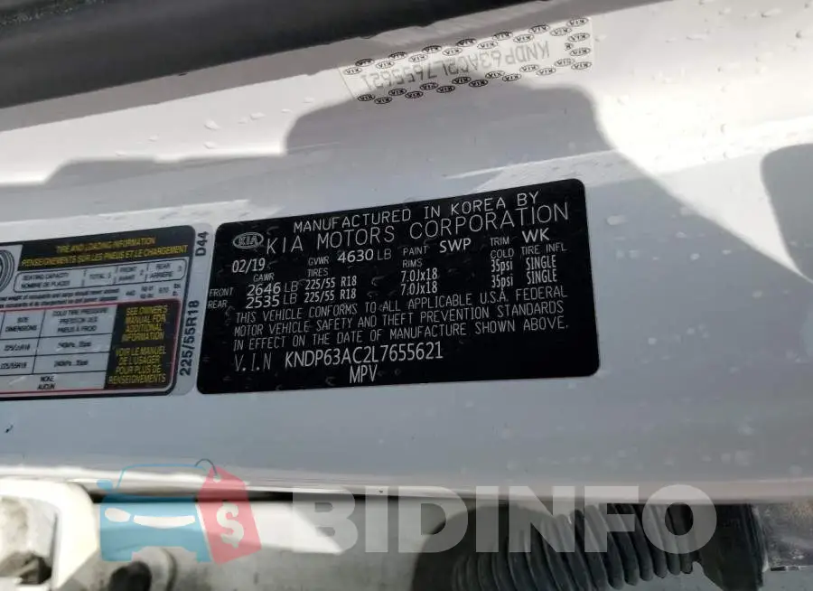 KNDP63AC2L7655621 Photo# 14