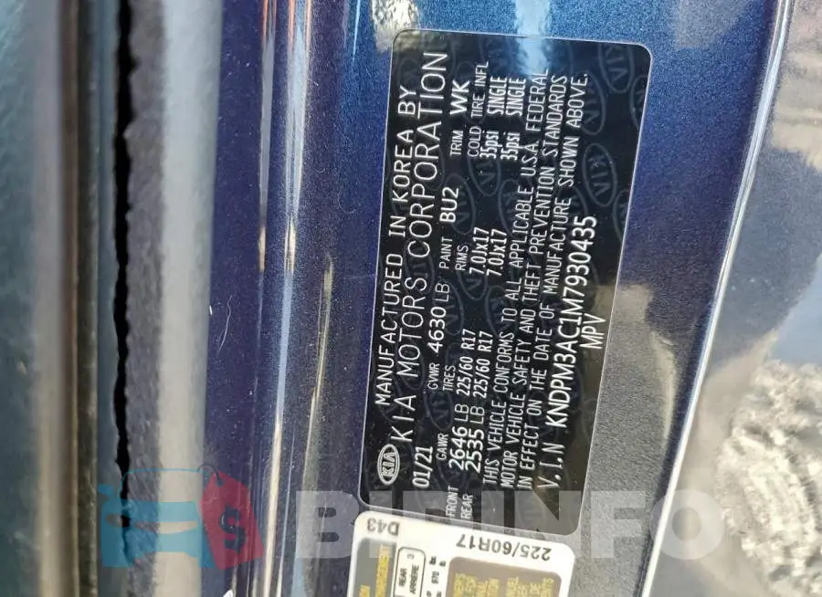 KNDPM3AC1M7930435 Photo# 14